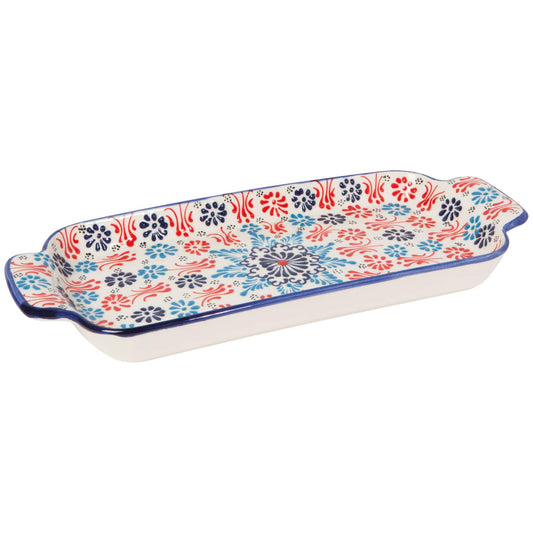 Hand-painted Turkish Tray - Evani Multi White | prettycleanshop.myshopify.com