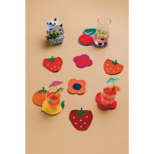 Fruit Crochet Coasters - Set of 4