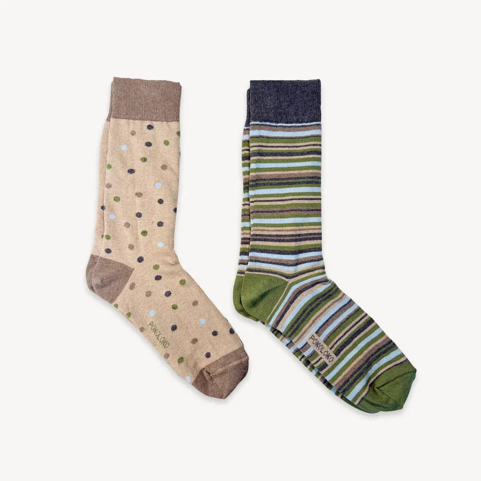 Pima Socks - Strips & Dots - Confetti - Pack of 2