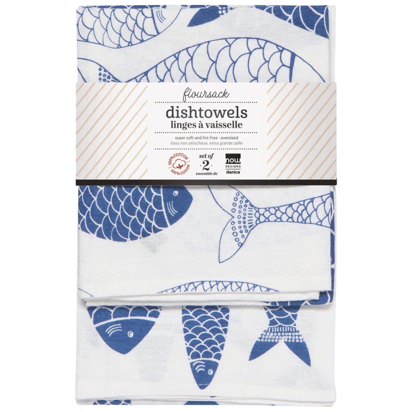 Kitchen Tea Towels Floursack 100% Cotton - Set of 2