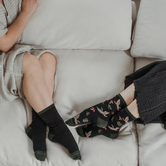 Pima Socks - Mushroom Meadow - Pack of 2