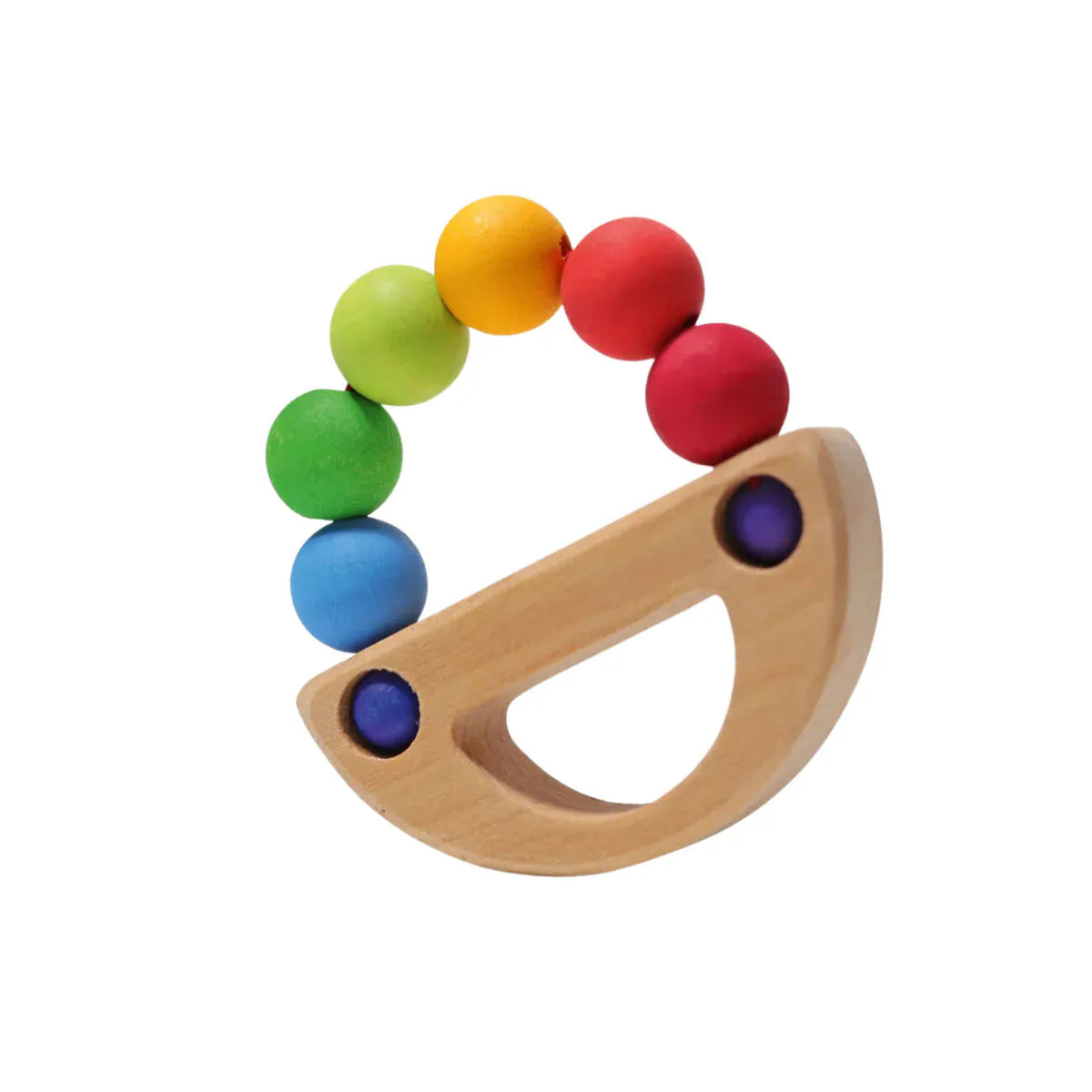 Rainbow Wooden Grasping Boat Toy | prettycleanshop.myshopify.com