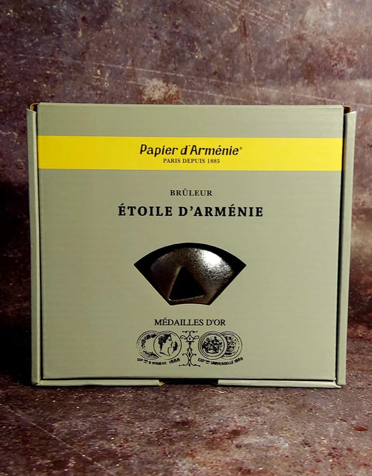 Armenian Paper Burner with Dome - Metal Gray