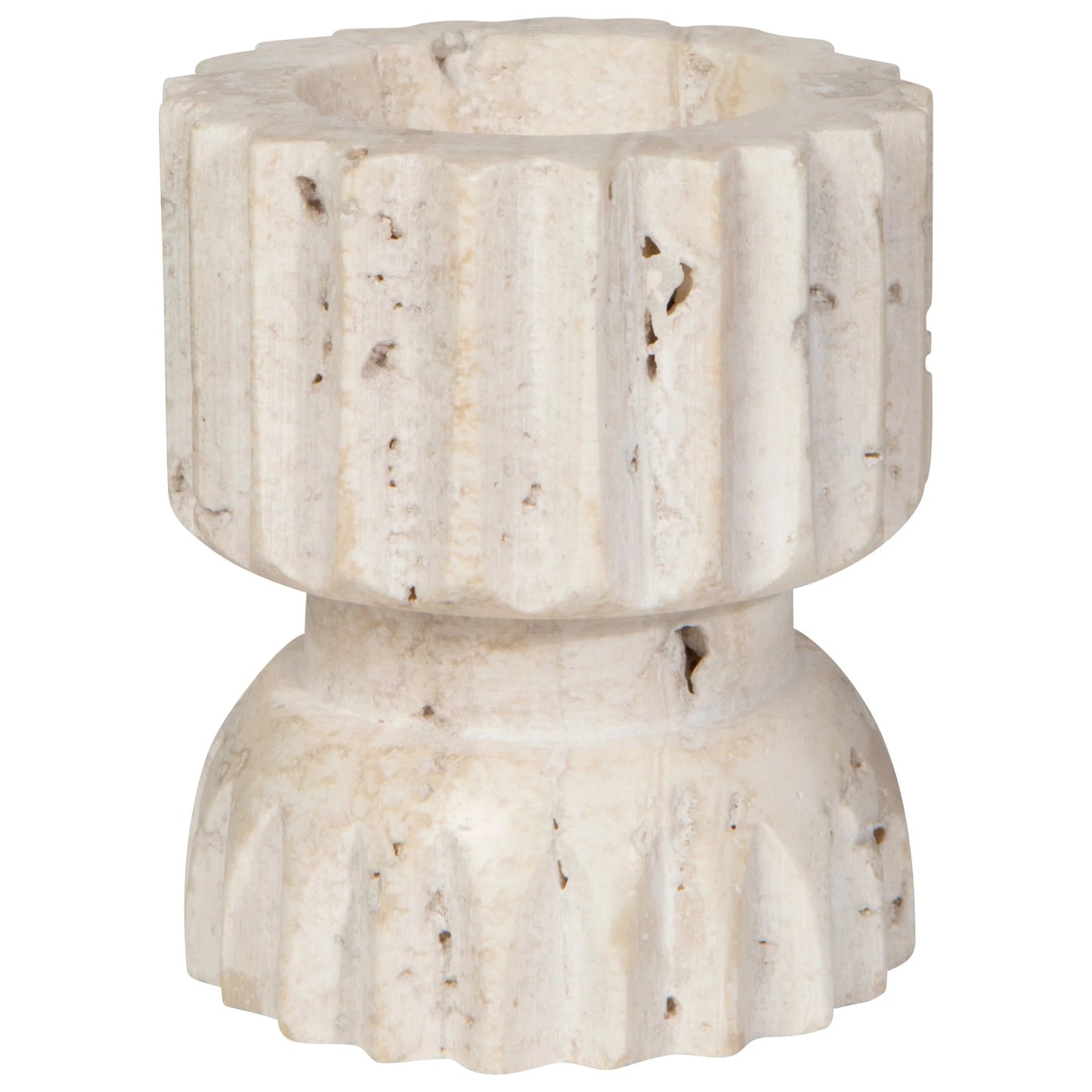 Iona Travertine Candle Holders
