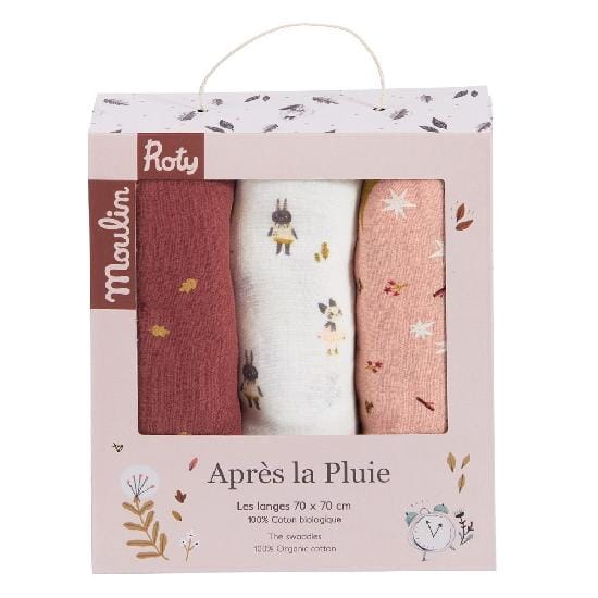 Muslin Swaddle Square Sets of 3 - Various Designs | prettycleanshop.myshopify.com