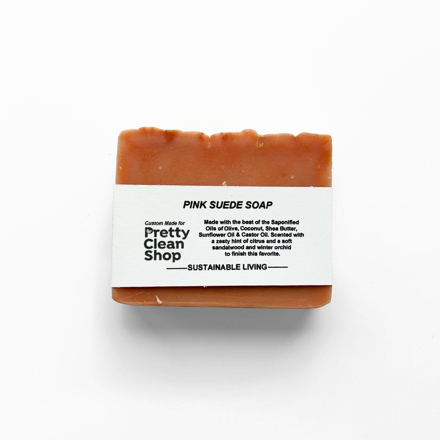 Artisanal Soap Bar Pink Suede | prettycleanshop