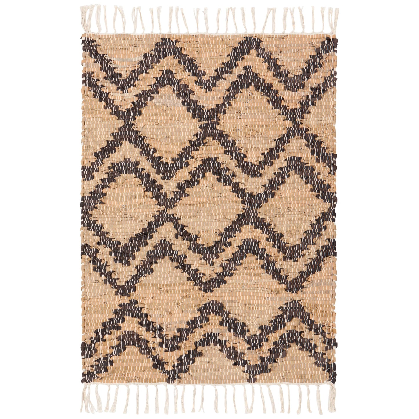 Recycled Leather Chindi Rugs