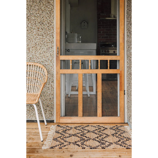 Recycled Leather Chindi Rugs | prettycleanshop.myshopify.com