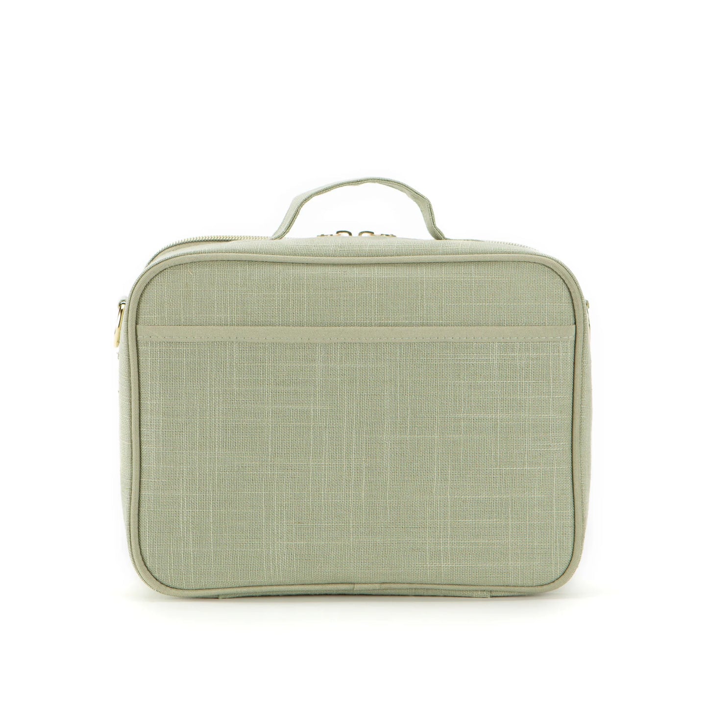 Kids Linen Lunch Box Little Hearts Sage by SoYoung