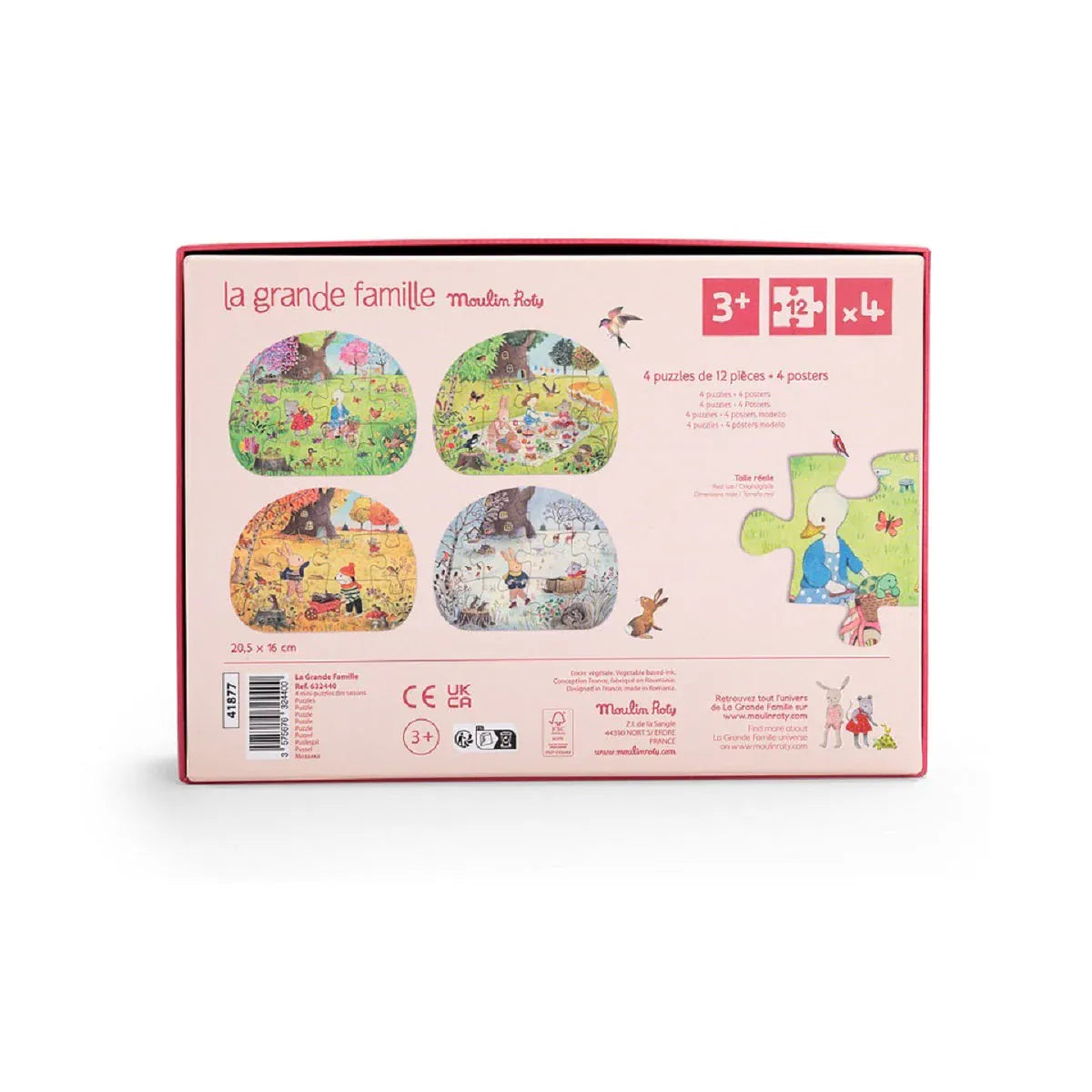 Grand Famille Seasons Mini Puzzles - Set of 4 x 12pcs | prettycleanshop