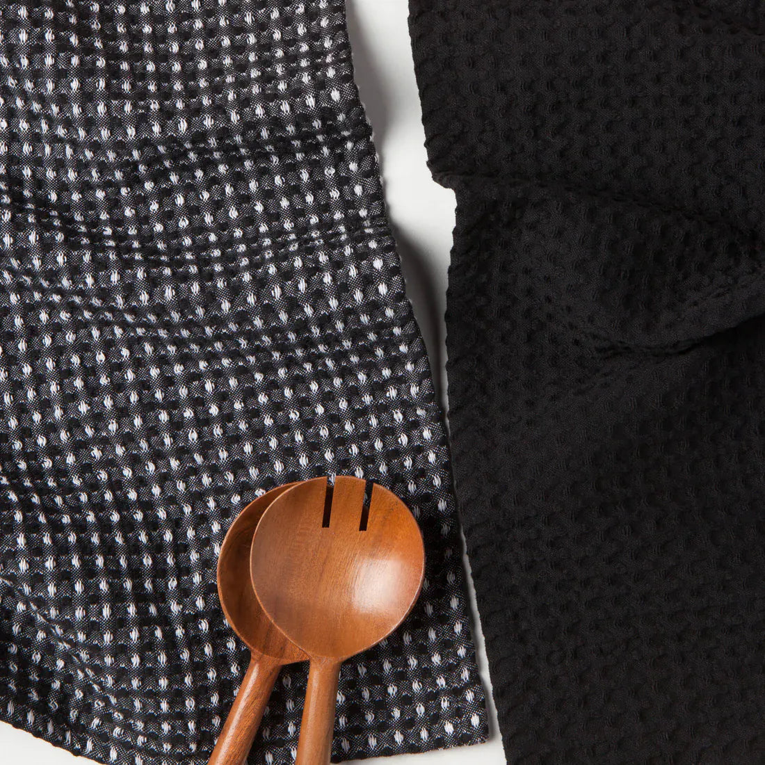 Kitchen Tea Towels Second Spin 100% Recycled - Black Waffle | prettycleanshop