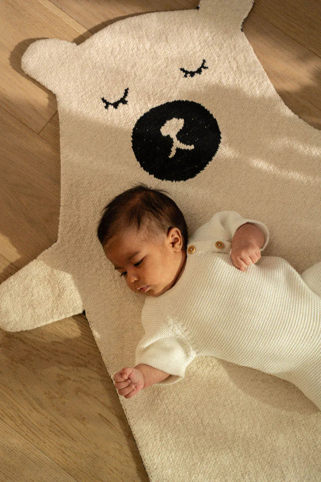 Sleepy Bear Knit Rug | prettycleanshop