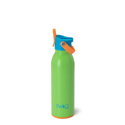 Flip + Sip Kids Water Bottle (16oz) - Lime Slime - Swig Life