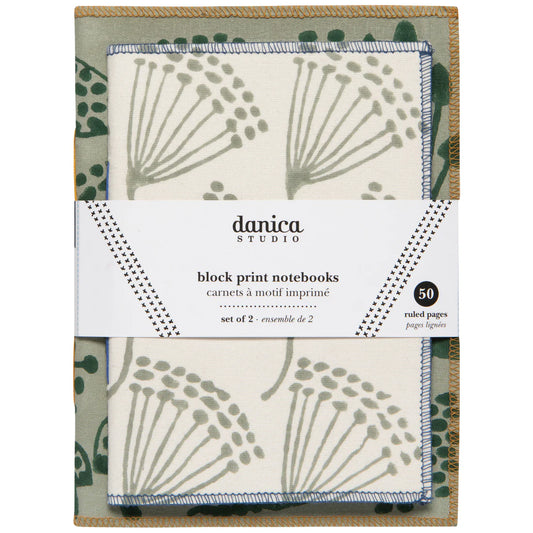 Wildgrove Block Printed Notebook - Set of 2