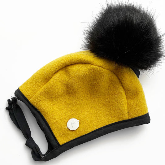 Kids Winter Bonnet - Mustard | prettycleanshop.myshopify.com