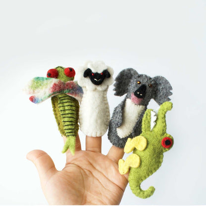 Felted Animal Finger Puppets - Hamro Village
