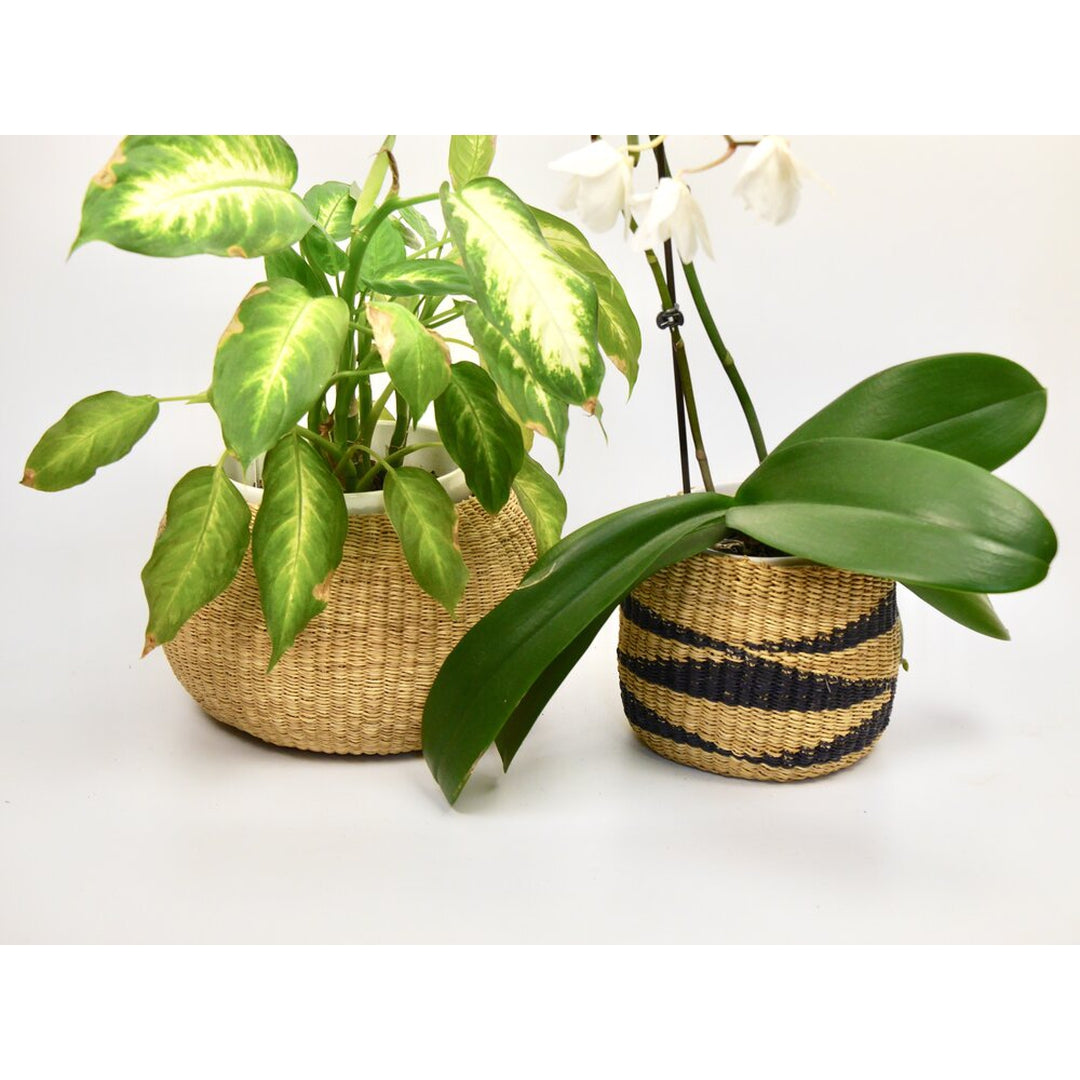 African Plant Pot Basket - Round