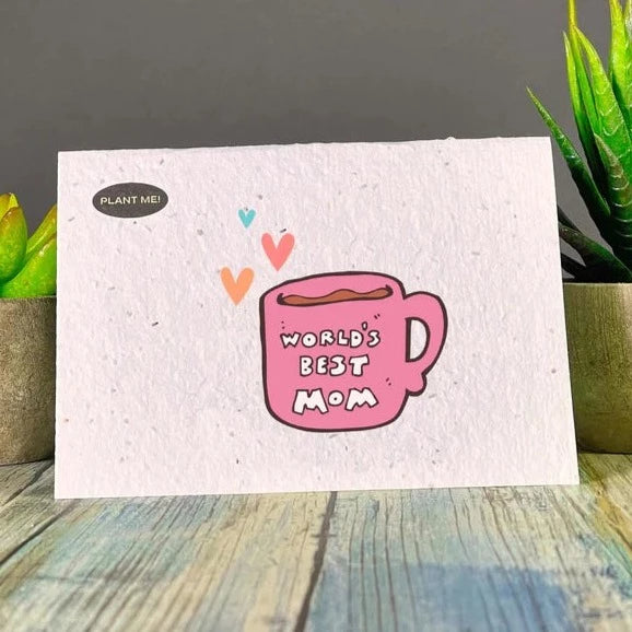 Plantable Greetings Cards - Mom Living Plantable Greetings World's Best Mom Coffee Cup Prettycleanshop