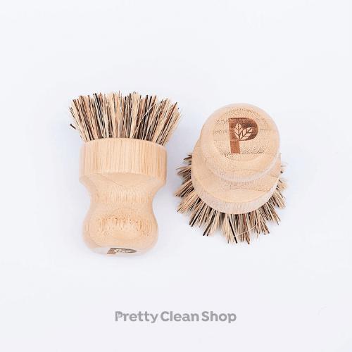 Bamboo Pot Scrubbing Brush Kitchen Pretty Clean Living Prettycleanshop
