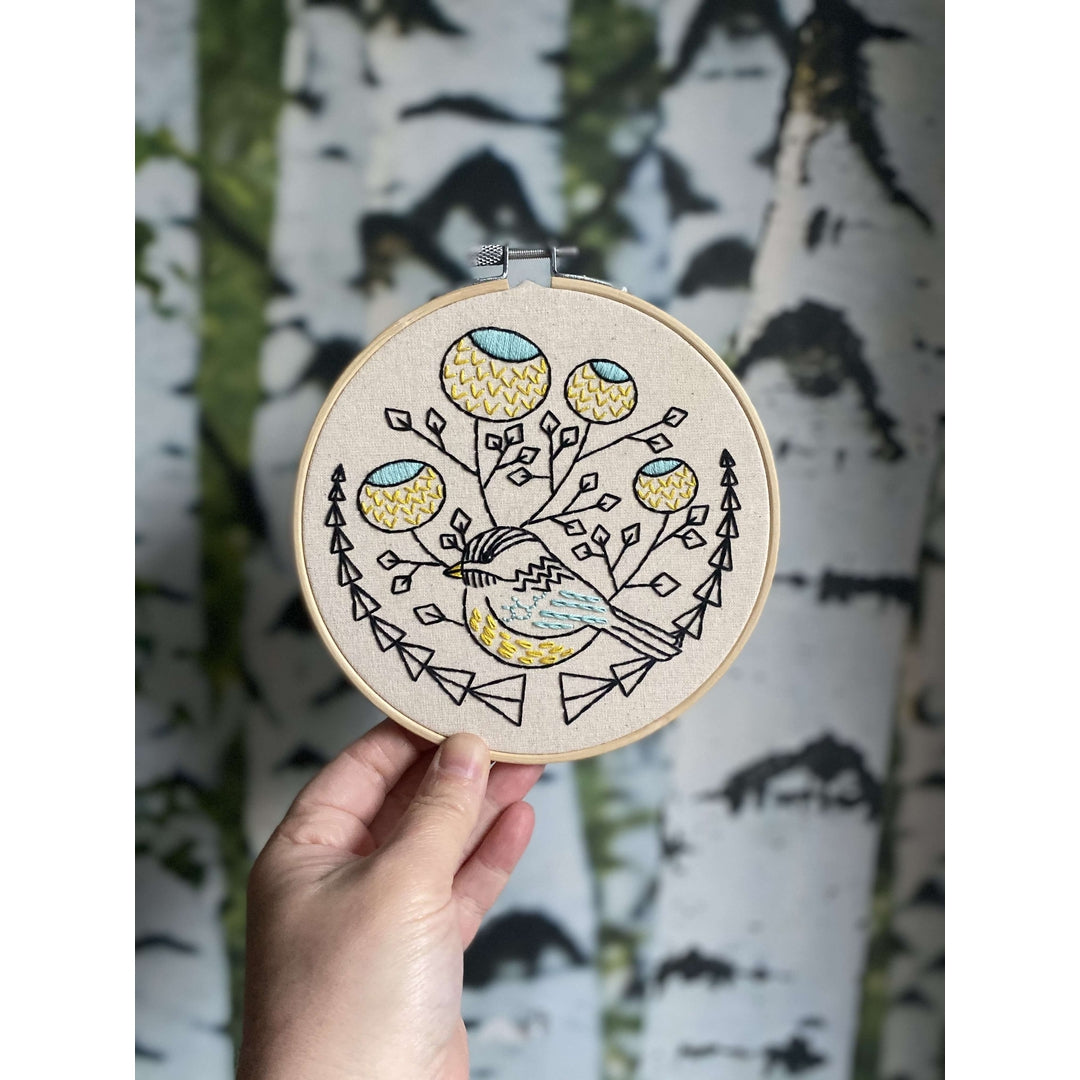 Chickadee - Embroidery Kit by Hook, Line & Tinker Hook, Line & Tinker Embroidery Kits Inc Prettycleanshop