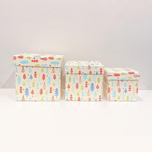 CHRISTMAS TREE Handmade Gift Boxes Recycled Cotton Paper by PaperSpree Holiday PaperSpree Prettycleanshop