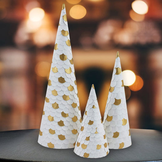 Christmas Trees - Handmade Recycled Cotton Paper - Set of 3 - by PaperSpree Holiday PaperSpree Prettycleanshop