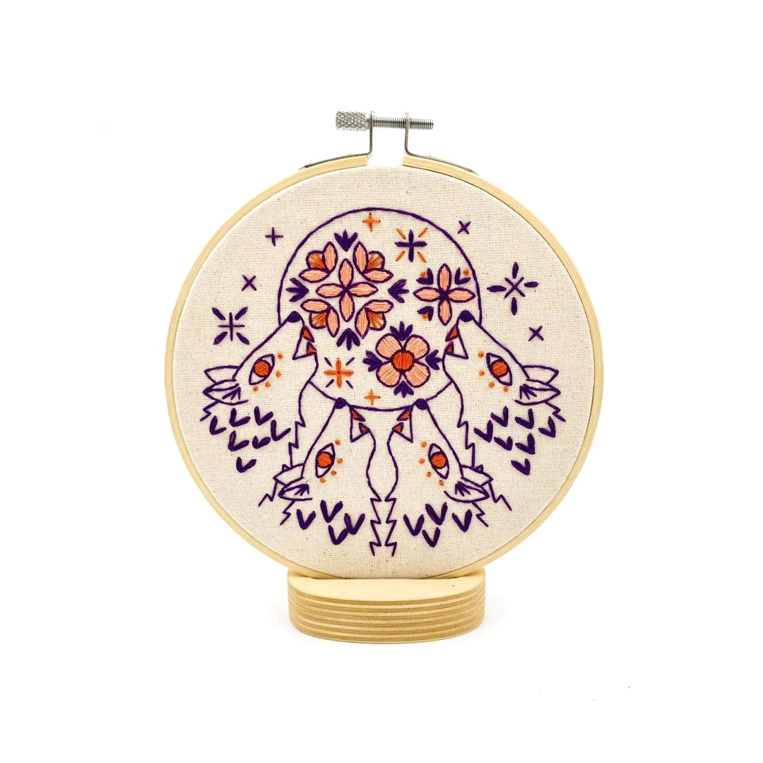 Folk Wolves Complete - Embroidery Kit by Hook, Line & Tinker Living Hook, Line & Tinker Embroidery Kits Inc Prettycleanshop