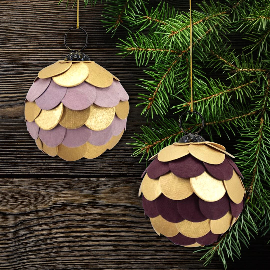 Handmade Ball Ornaments - 100% Recycled Cotton Paper | prettycleanshop