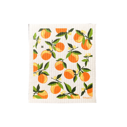 Reusable Swedish Sponge Cloth - Fruits & Veggies - by Ten & Co Cleaning Ten and Co Orange Blossom Prettycleanshop