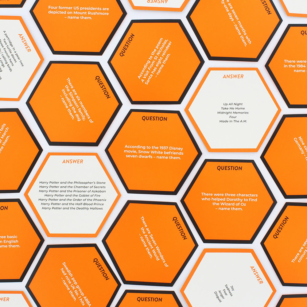 Know It All Hexagon Card Game Games Ginger Fox Prettycleanshop