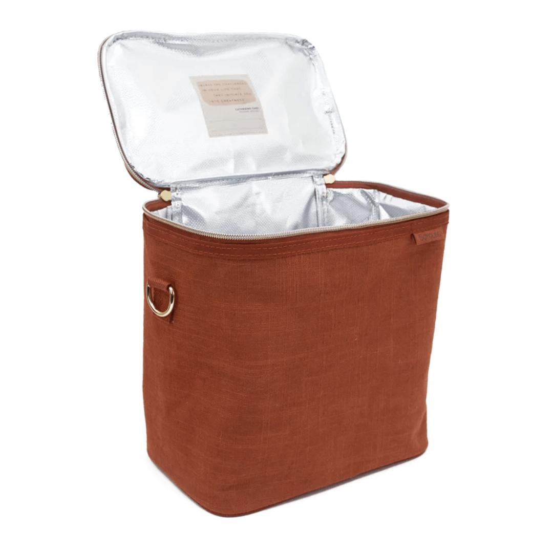 Linen Lunch Poche Bag - Rust - by SoYoung on the go SoYoung Prettycleanshop