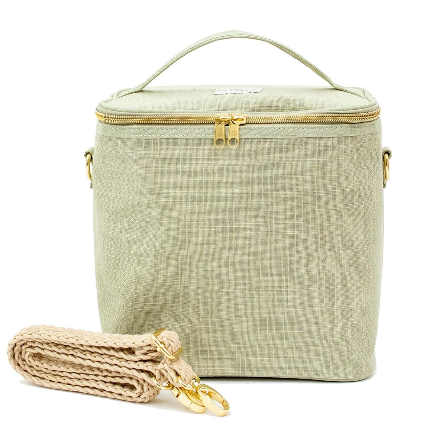 Linen Lunch Poche Bag - Sage Green - by SoYoung on the go SoYoung Prettycleanshop