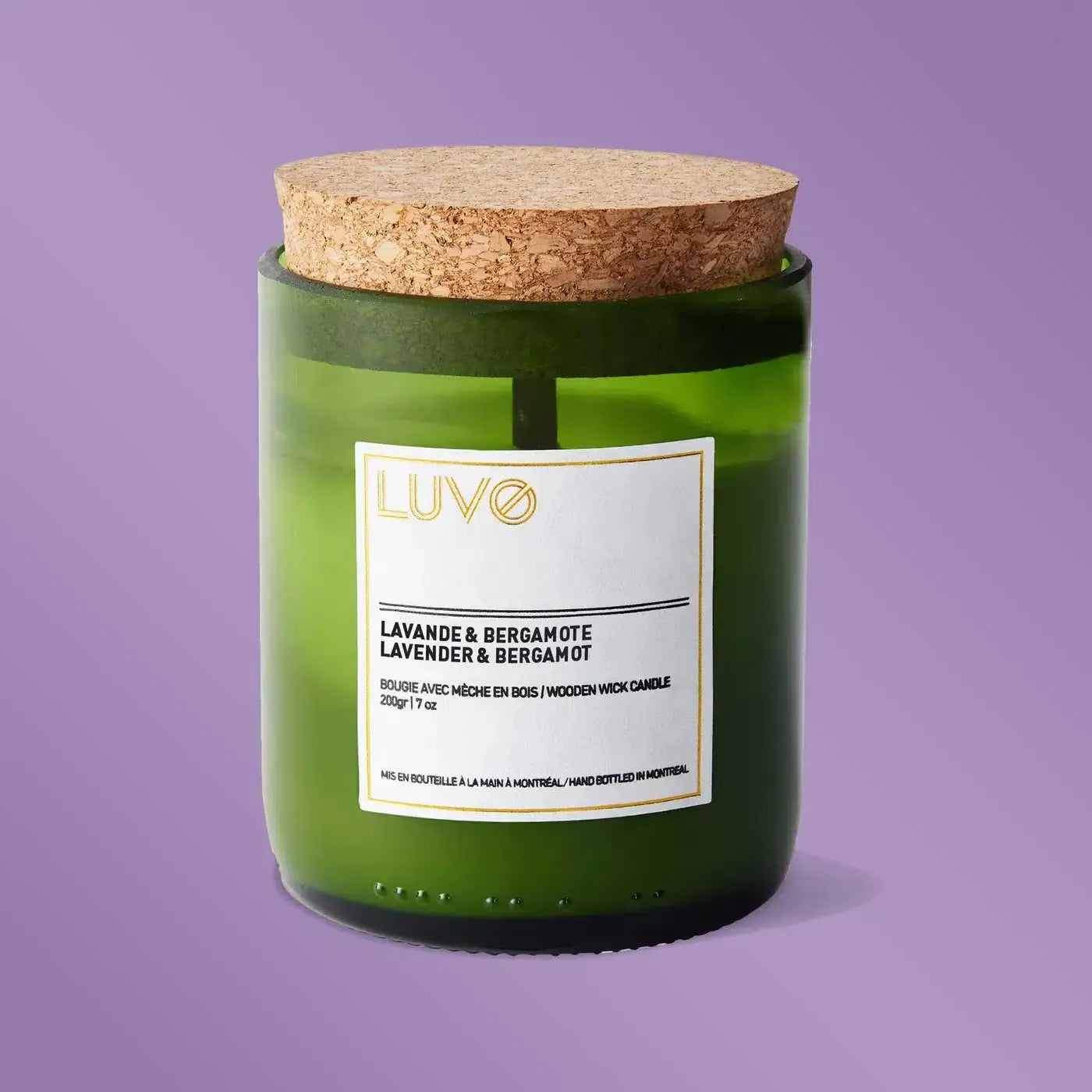 Wooden Wick & Coconut Wax Candle - Lavender & Bergamot | prettycleanshop