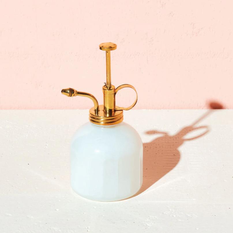 Modern Sprout Mister - White Glass and Brass Living Modern Sprout Prettycleanshop
