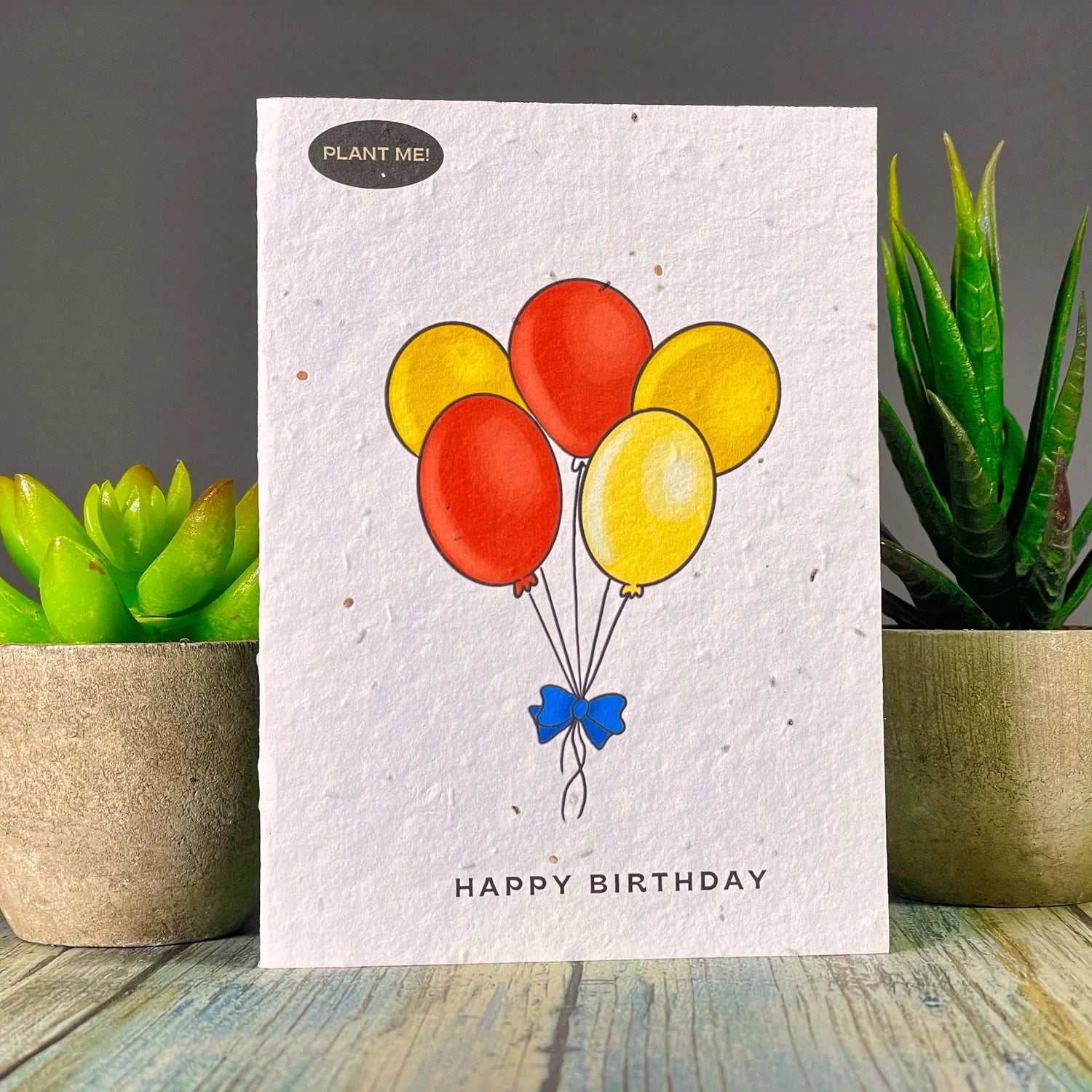 Plantable Greetings Cards - Happy Birthday Living Plantable Greetings Balloon Birthday Prettycleanshop