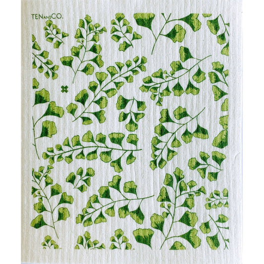 Reusable Swedish Sponge Cloth - Nature - by Ten & Co Cleaning Ten and Co Fern Prettycleanshop