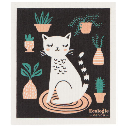 Reusable Swedish Sponges - Animals - by Ecologie Kitchen Now Designs Cat Nap Prettycleanshop