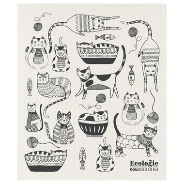 Reusable Swedish Sponges - Animals - by Ecologie Kitchen Now Designs Purr Party Prettycleanshop