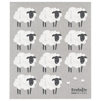 Reusable Swedish Sponges - Animals - by Ecologie Kitchen Now Designs Sheep Prettycleanshop
