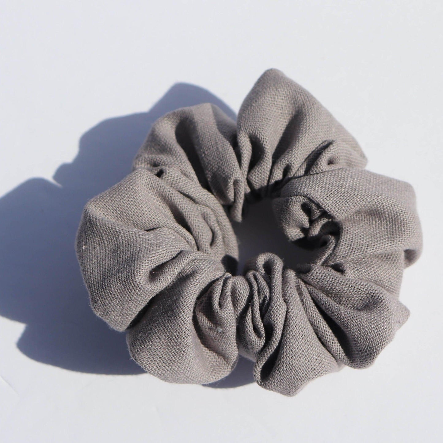 Scrunchies - Linen Hair Hart Creative Co Foggy Grey Linen Prettycleanshop