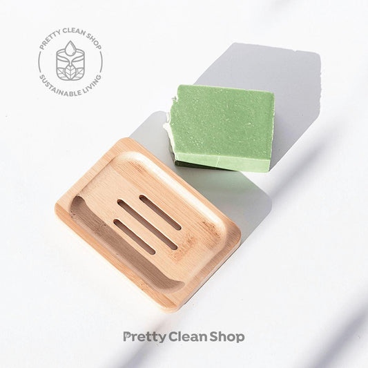 Soap Dish - Bamboo Rectangular Bath and Body Pretty Clean Living Prettycleanshop