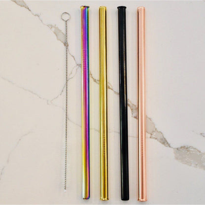 Straw Set - The Works: 1 regular & 1 smoothie on the go Pretty Clean Living Unicorn Prettycleanshop