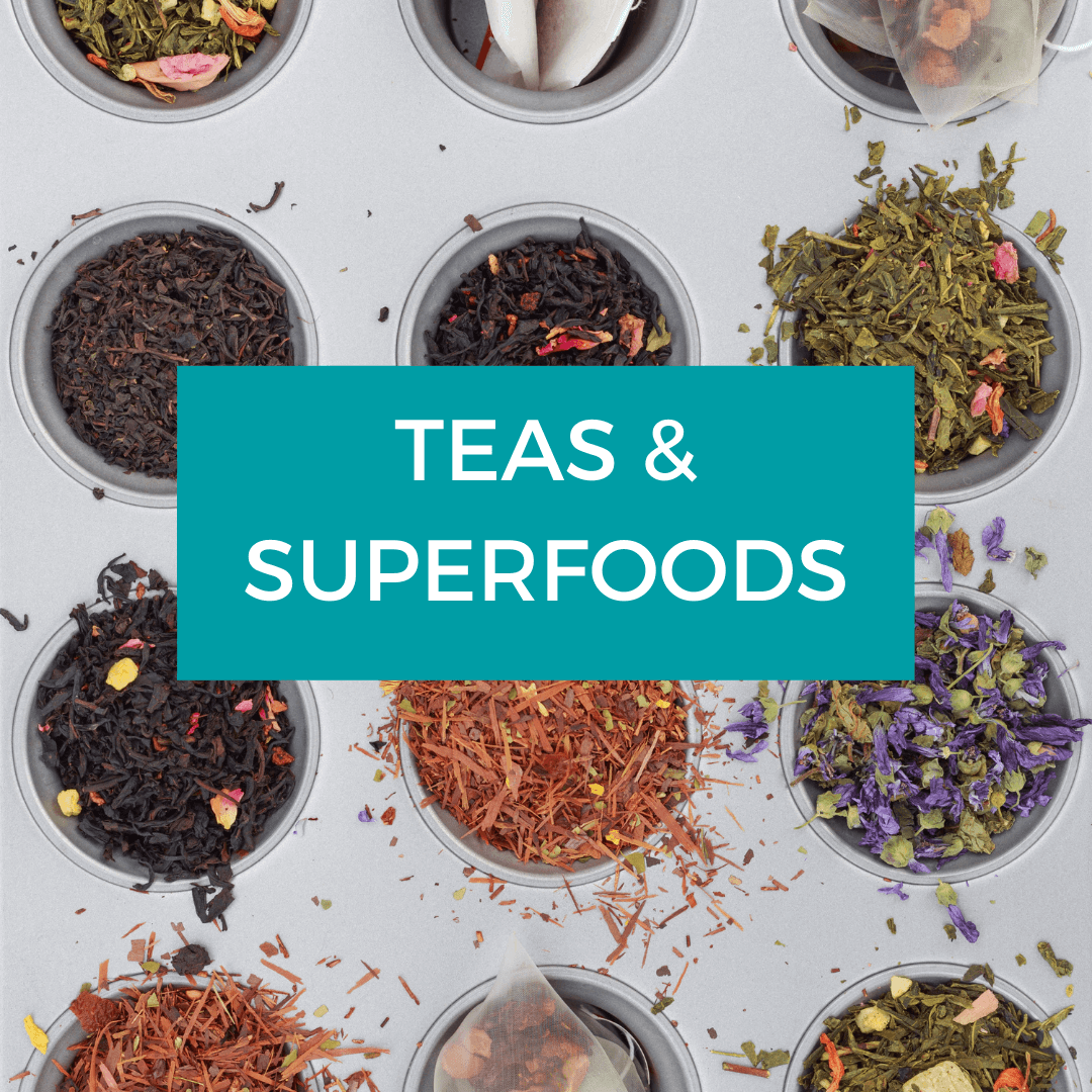 Sustainable, plasctic-free, loose leaf tea with superfoods such as ashwagandha, beetroot, moringa leaf, dandelion root powder.