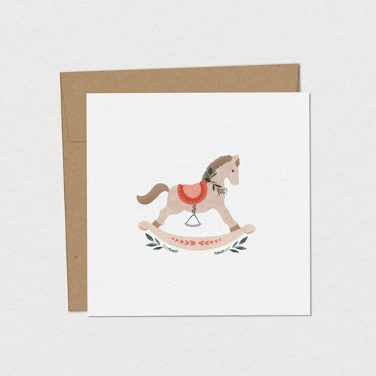 Greeting Card - Rocking Horse