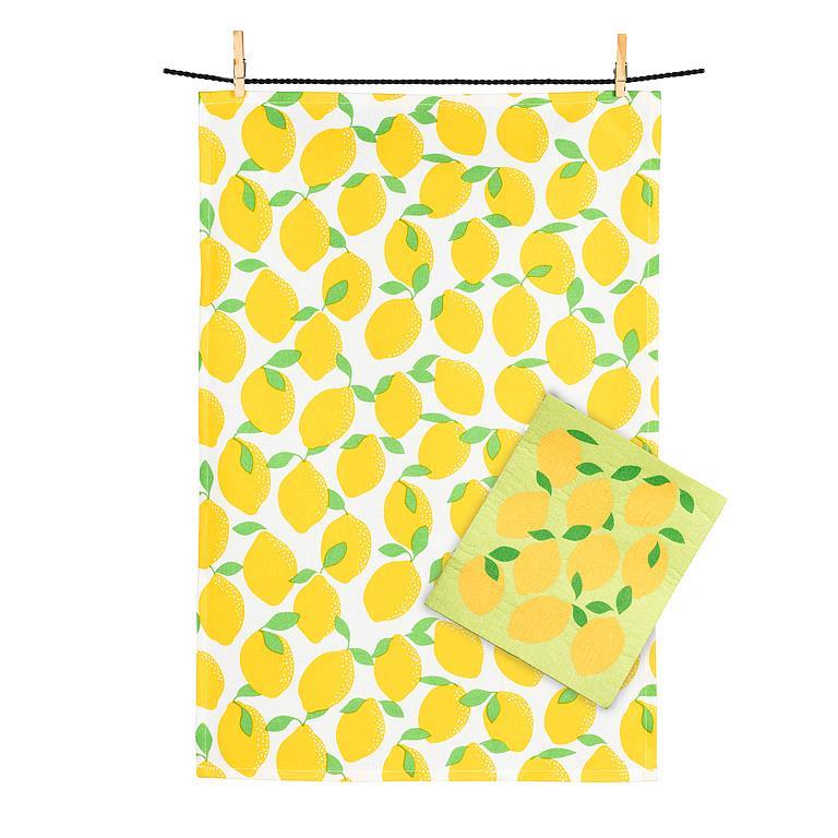 Lemons Dishcloth & Kitchen Towel