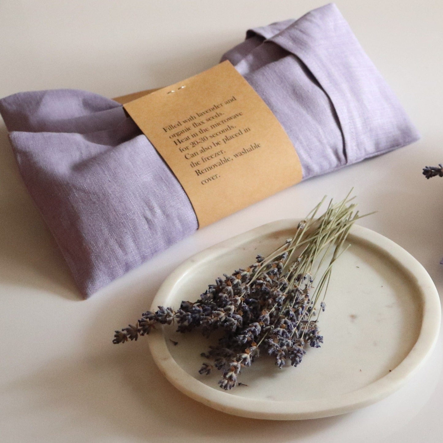 Linen Weighted Eye Pillow - Lavender | prettycleanshop