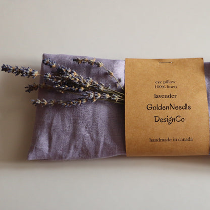 Linen Weighted Eye Pillow - Lavender | prettycleanshop