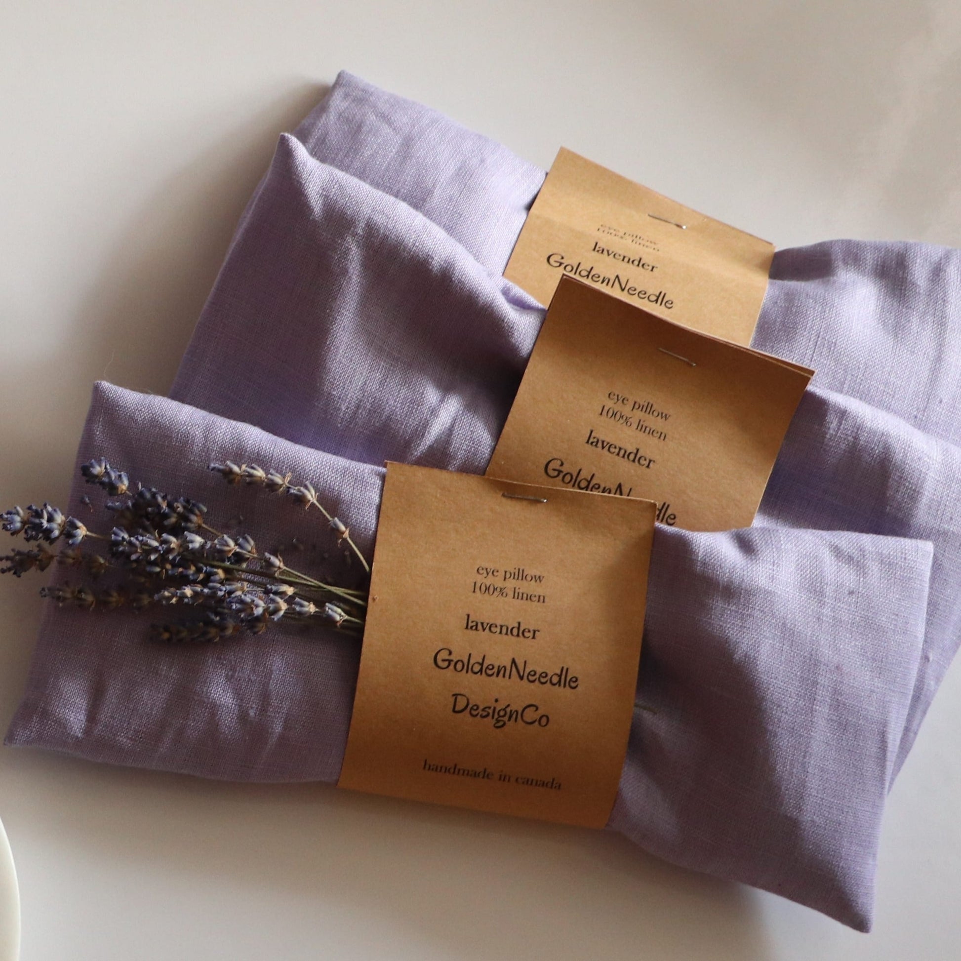 Linen Weighted Eye Pillow - Lavender | prettycleanshop