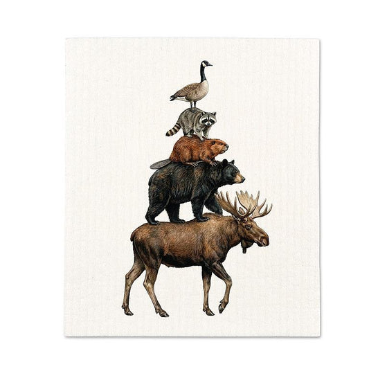 Reusable Swedish Sponge - Canadian Animals