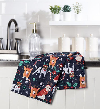 Holiday Dog Kitchen Towel